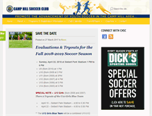 Tablet Screenshot of camphillsoccer.org